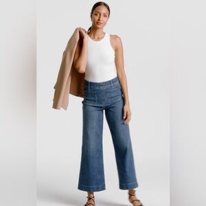 SPANX Cropped Wide Leg Shaping Jeans M